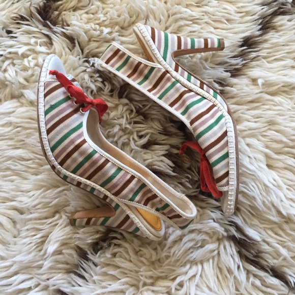 Marni canvas Slingback heels. Unworn. - Picture 2 of 4