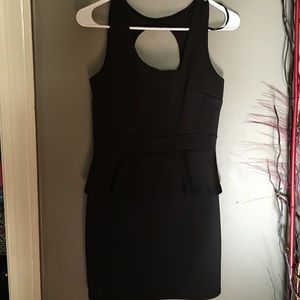 Black peplum dress