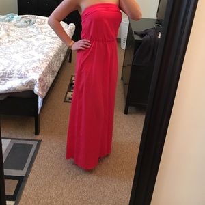 Coral Pink Maxi Dress