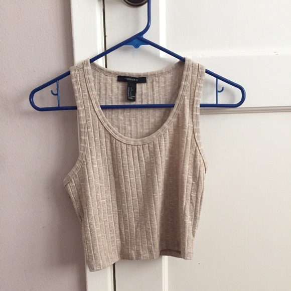 Ribbed crop top (Nude)