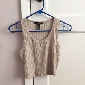 Ribbed crop top (Nude)