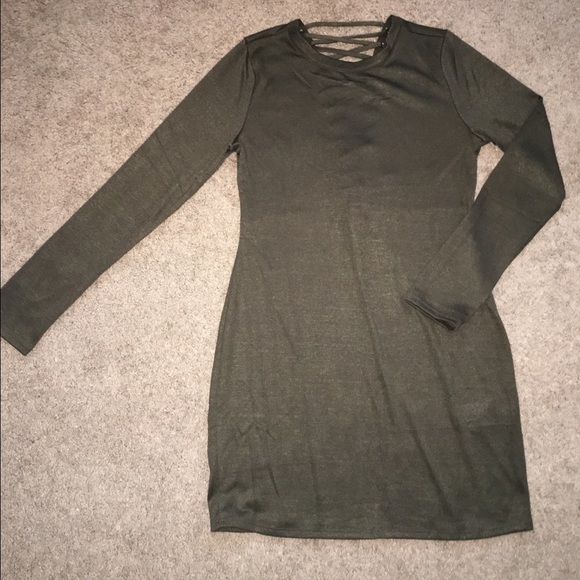 NEW WITH TAGS | Olive Green Lace Up BodyCon Dress