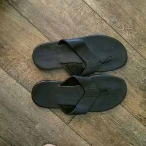 Blank leather flip flop