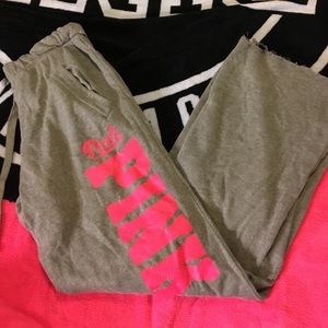 Vs pink grey sweatpants