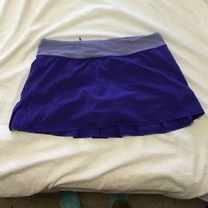Purple pacesetter skirt (skort) LULULEMON