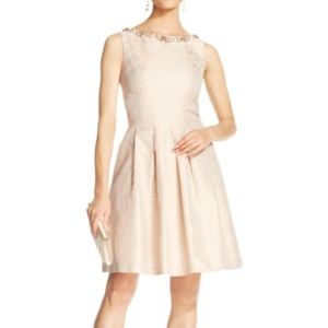 Tahari by ASL Metallic Brocade Fit & Flare Dresss