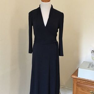 Navy blue wrap dress