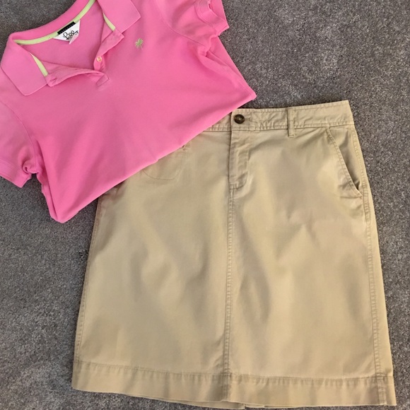 Casual khaki skirt