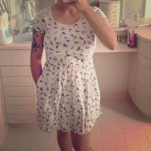 Buttonback Bird Dress