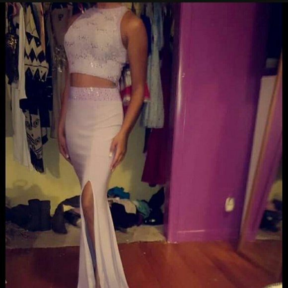 Two piece prom dress