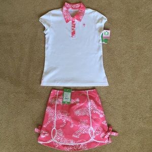 NWT Lilly Pulitzer Skort and Polo Set