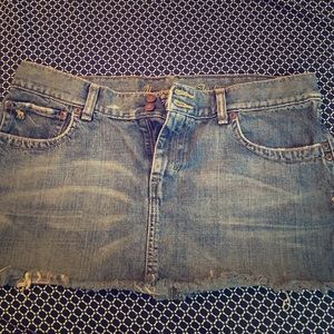 A&F jean skirt.