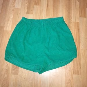 CORDUROY AMERICAN APPAREL SHORTS GREEN