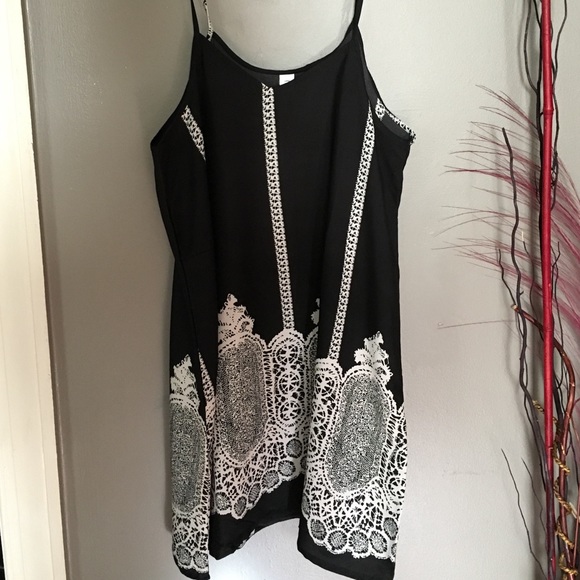 black print dress