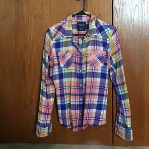 American Eagle Plaid button up.