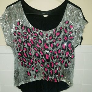 High low cheetah top