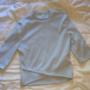 Light blue crop shirt