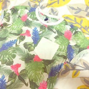 H&M leaf print top