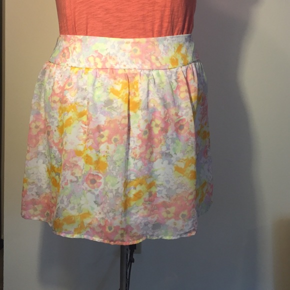 Pastel floral skirt