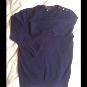 "New" Blue cotton sweater by Ann Taylor