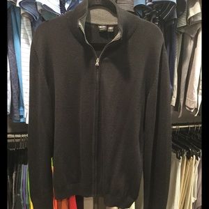 Black full zip Boss XL sweater