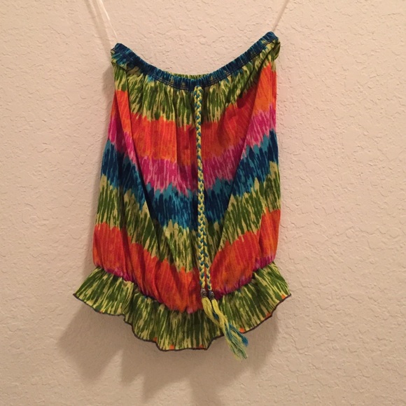 DEREK HEART strapless top