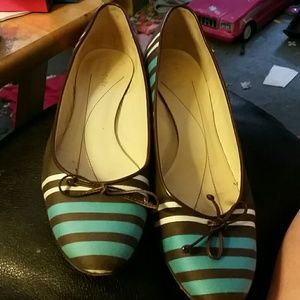 Kate Spade Striped Flats Size 7.5