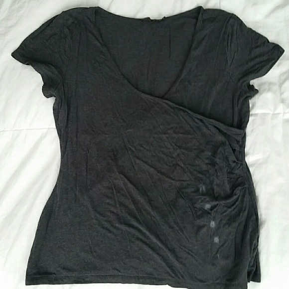 Comfy Grey Wrap Tee