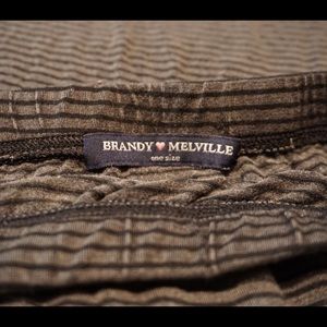 Grey striped maxi skirt