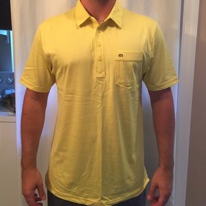 Travis Mathew light yellow golf polo