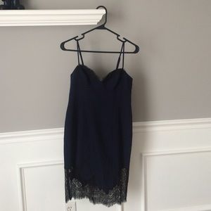Navy blue/ black lace cocktail dress