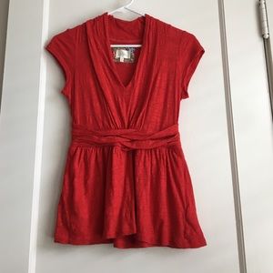 Red Anthropologie Top