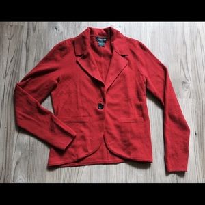 Bloomingdales 100% 2-Ply Cashmere Red Cardigan