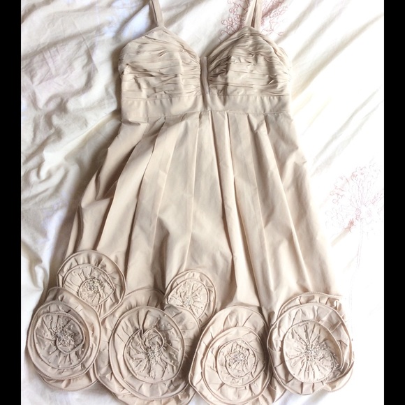 BCBG beige color dress size 2