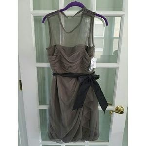 REDUCED VW360037 Charcoal Dress White by Vera Wang