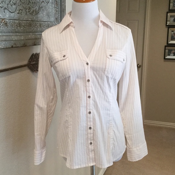 Express cotton stretch button down