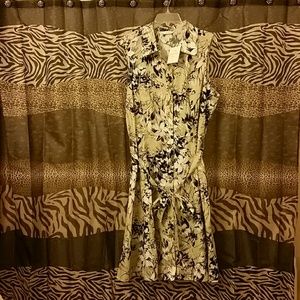 *Final* Sleeveless Neutral Floral Dress