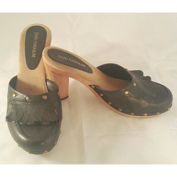 SOLD** Enzo Angiolini  Leather Clogs - Picture 2 of 4