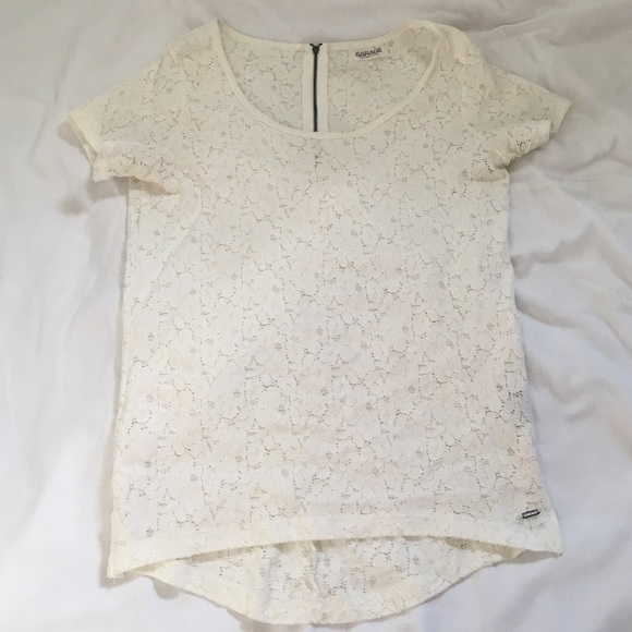 White lace shirt