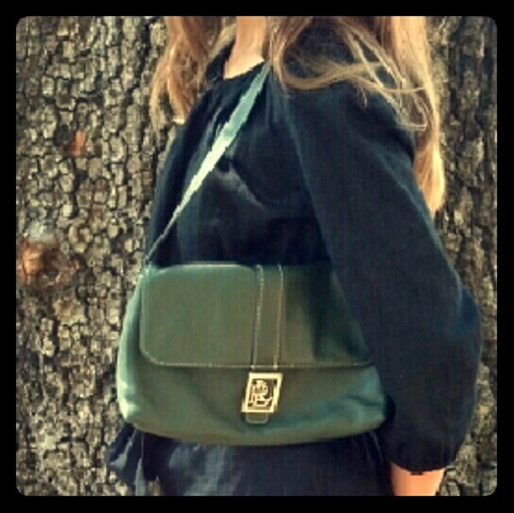 Green Ralph Lauren hand bag.
