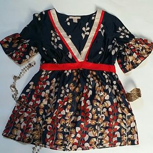 HYPE gorgeous 100% silk top Anthropologie L