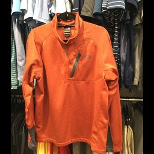 Orange north face pullover L
