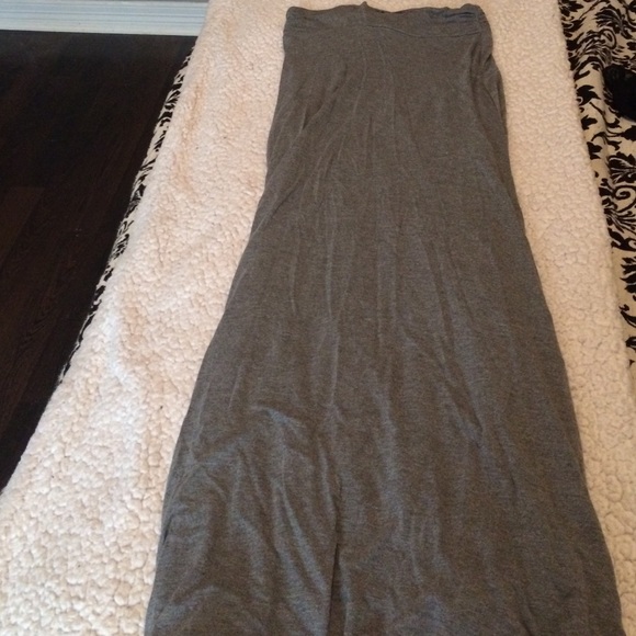 Gray Maxi Skirt