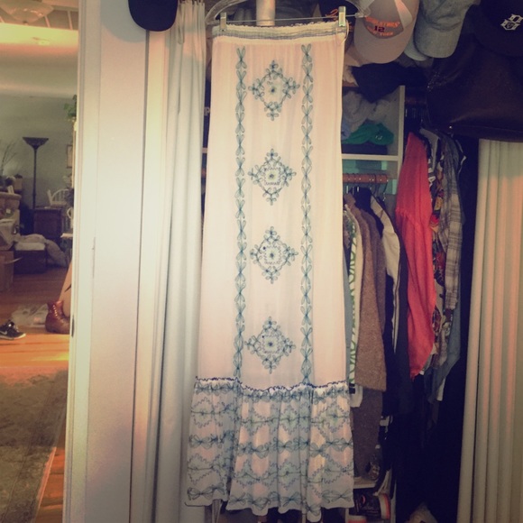 Calypso Strapless Embroidered Sundress