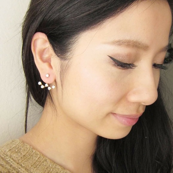 Wavy starry earrings- Gold - Picture 4 of 4