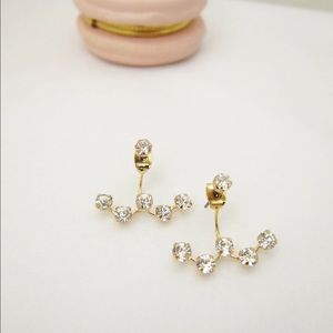 Wavy starry earrings- Gold