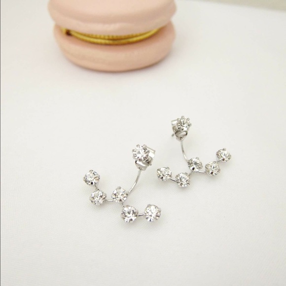 Wavy starry earrings- Silver - Picture 1 of 4