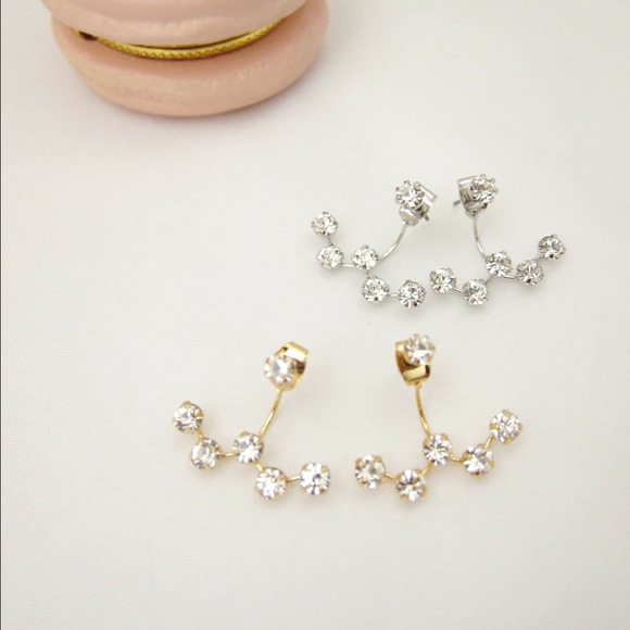 Wavy starry earrings- Silver - Picture 2 of 4