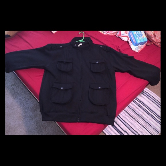 24 hour SALE!!! 2X black coat with silver buttons