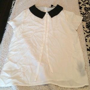 Black & White Collared Shirt